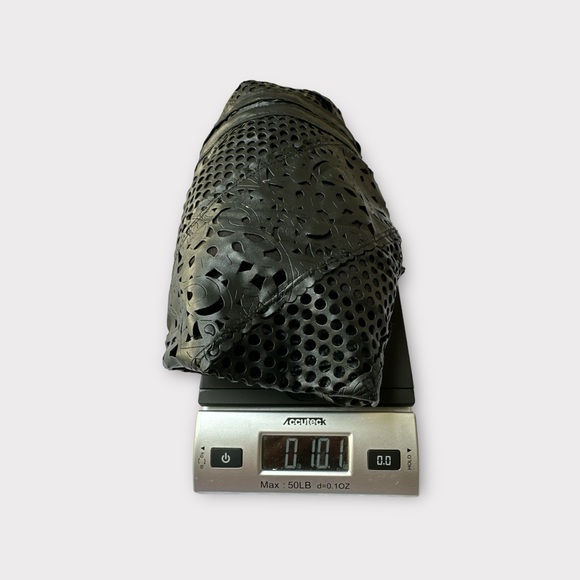 Bebe Faux Leather Cutout Perforated Dress, Size XS, Black - Picture 8 of 8